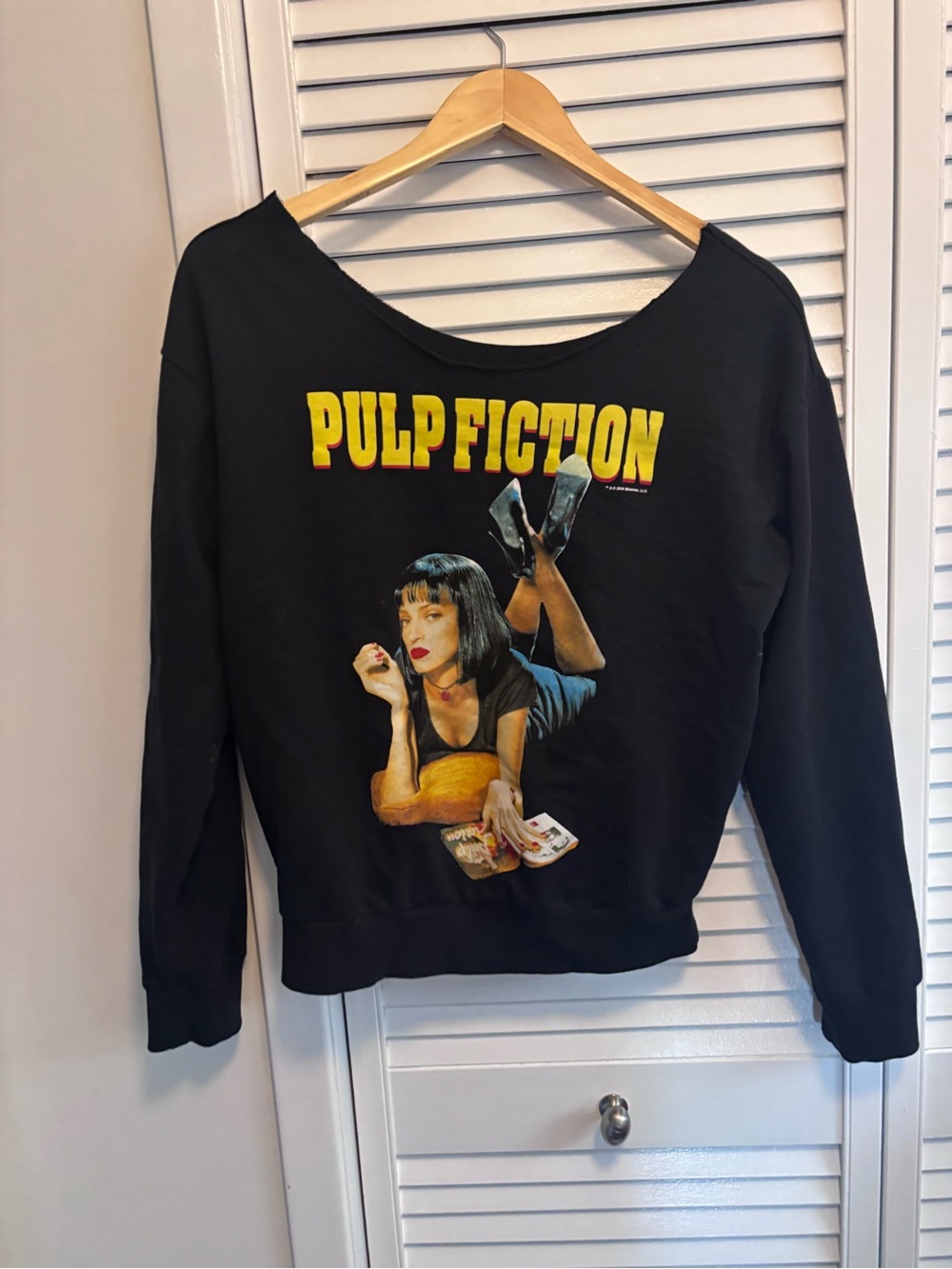 Pulp Fiction Black Graphic Sweatshirt - Women
